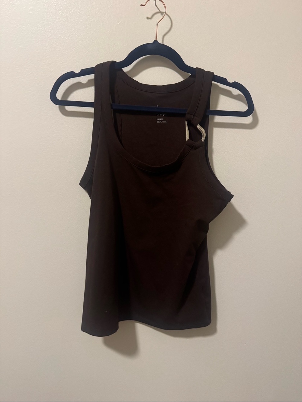 a new day Black Tank Top with Asymmetric Ring Strap